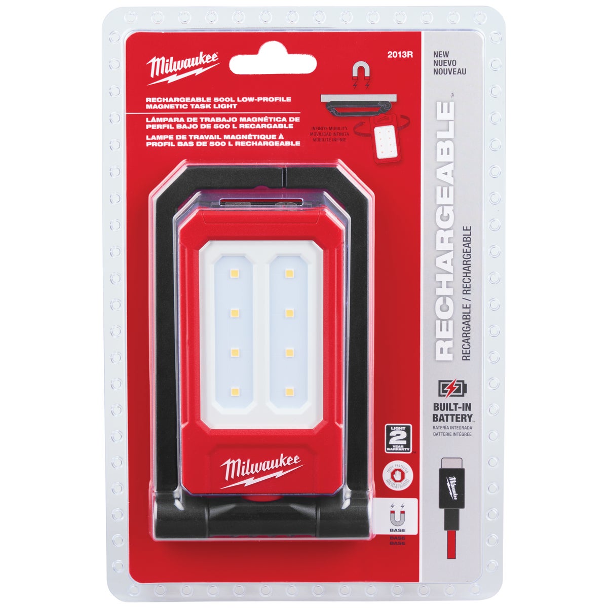 Milwaukee 500 Lm. LED Rechargeable Low-Profile Magnetic Task Light Image 13