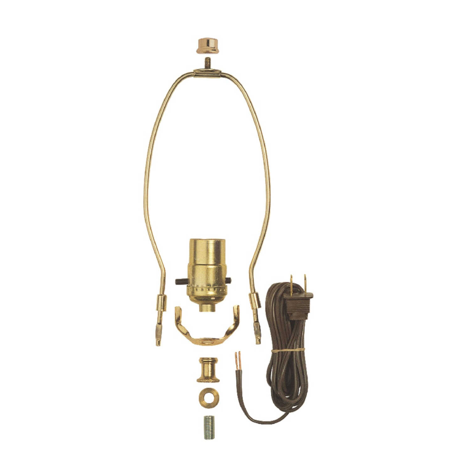 Westinghouse Push-Through Medium Base Brass Make-A-Lamp Kit Image 1