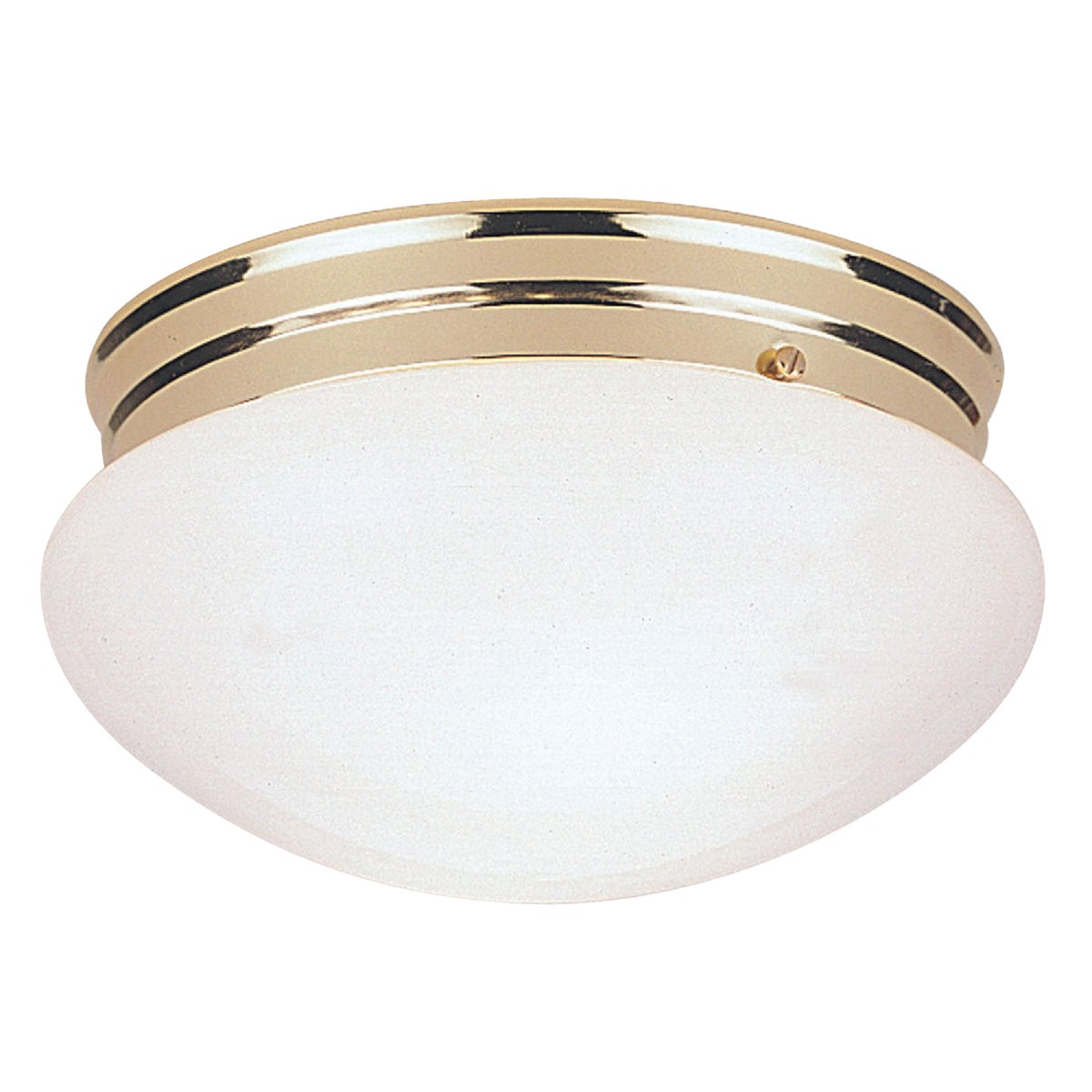 Canarm 7-1/2 In. Polished Brass Incandescent Flush Mount Ceiling Light Fixture