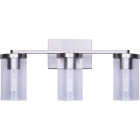 Canarm Britton 3-Light Brushed Nickel Vanity Bath Light Fixture, Clear Glass Image 7