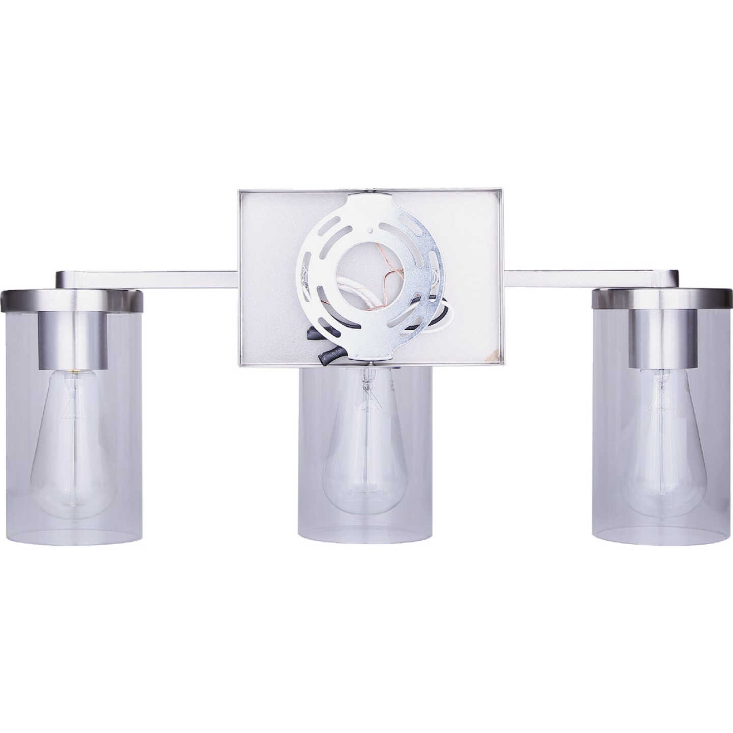 Canarm Britton 3-Light Brushed Nickel Vanity Bath Light Fixture, Clear Glass Image 8