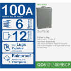 Square D QO 100A 6-Space 12-Circuit Raintight Main Lug Load Center Image 2