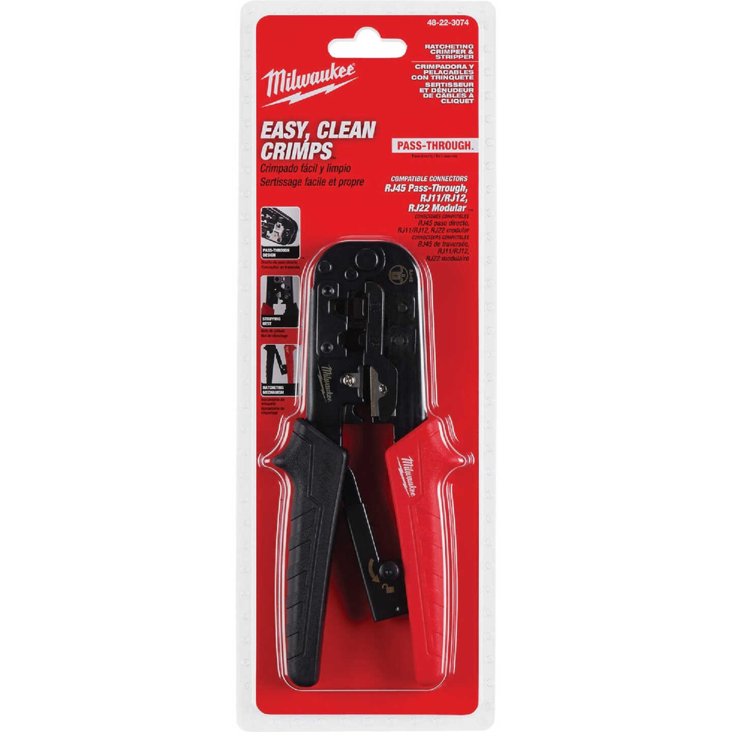 Milwaukee Ratcheting Pass-Through Crimper & Stripper Image 5