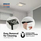 Broan-NuTone CleanCover 12 In. x 12 In. Magnetic LED Bath Exhaust Fan Grille Image 4