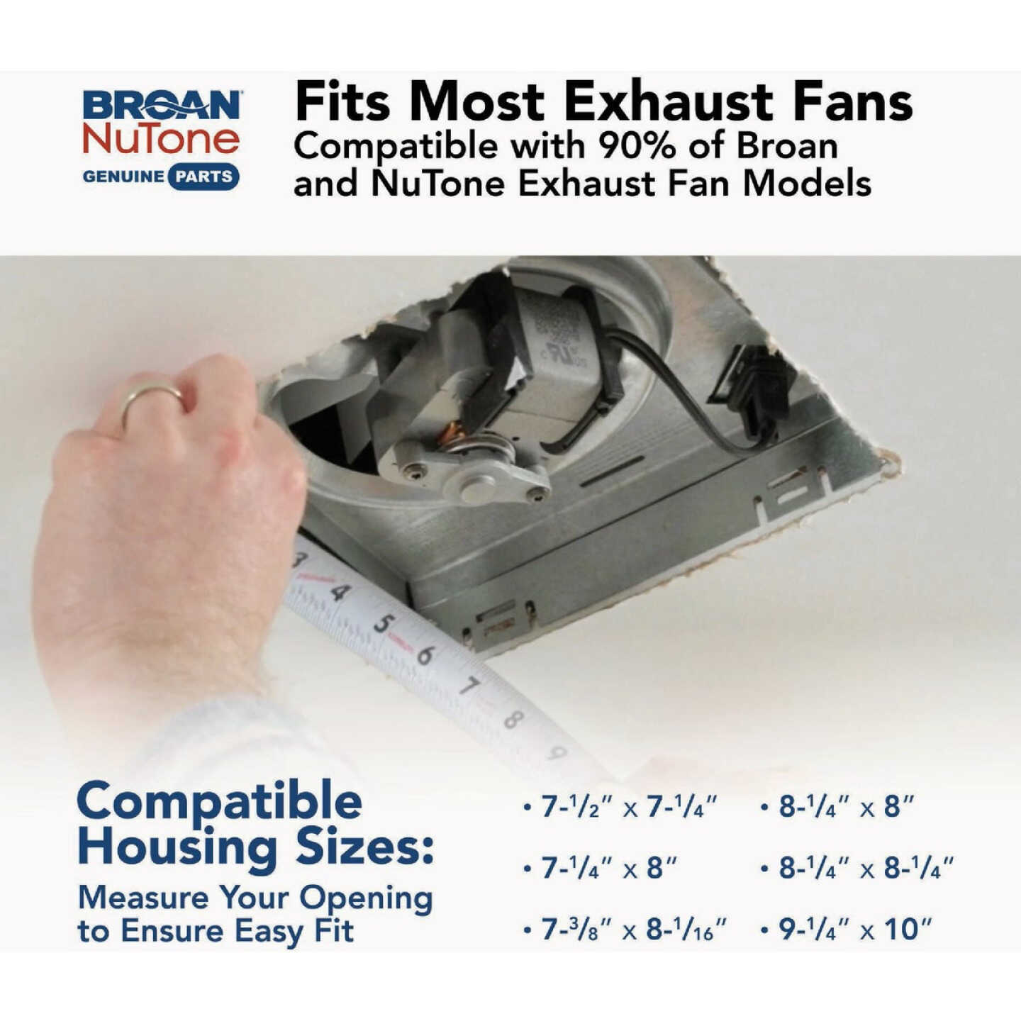 Broan-NuTone CleanCover 12 In. x 12 In. Magnetic LED Bath Exhaust Fan Grille Image 5