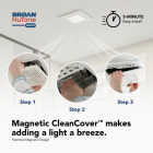 Broan-NuTone CleanCover 12 In. x 12 In. Magnetic LED Bath Exhaust Fan Grille Image 2