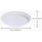 Satco Nuvo 7 In. White 60W Equivalent LED CCT-Selectable Disk Flush Mount Ceiling Light Fixture Image 3