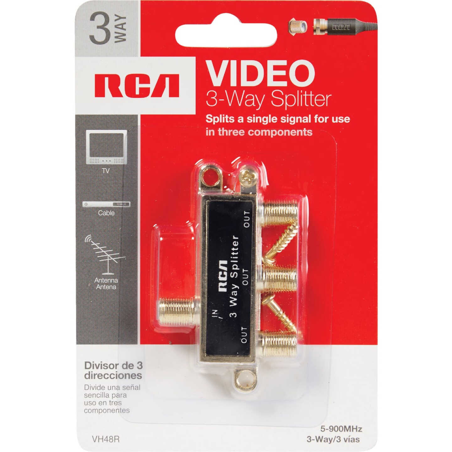 RCA 3-Way Coaxial Splitter Image 2