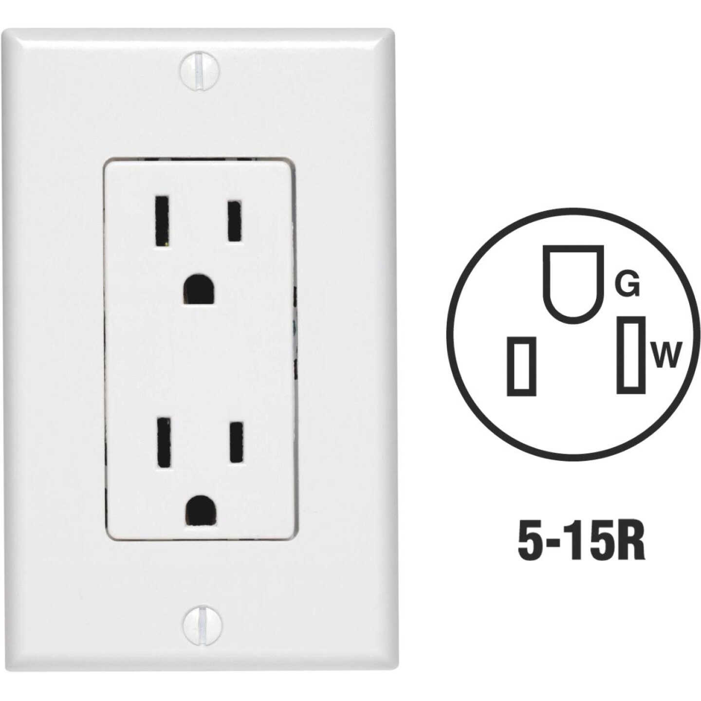 WHT DUPLEX OUTLET Image 1