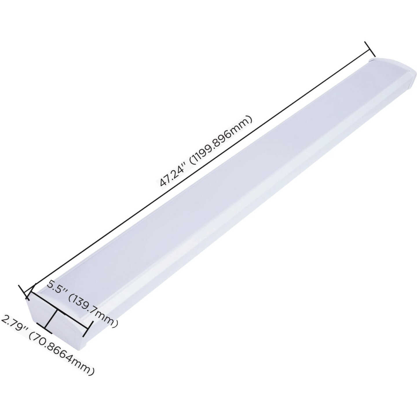 SATCO NUVO 40W LED 4 Ft. Ceiling Wrap Light Fixture CCT-Selectable White Finish Image 3