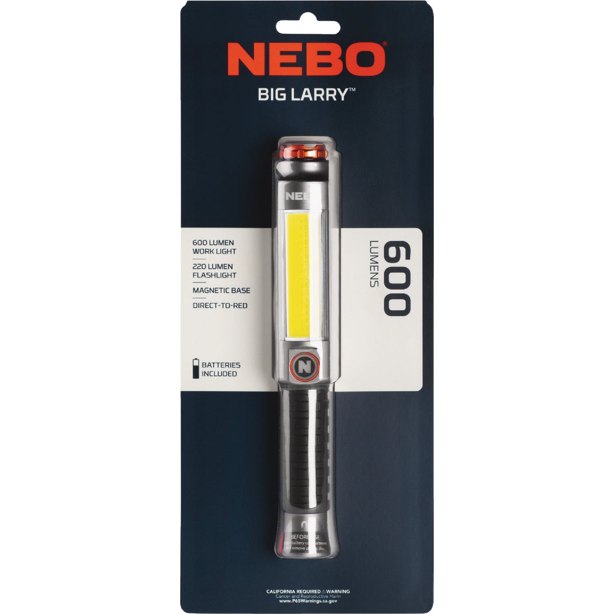 Nebo Big Larry Alkaline Dual Flashlight & Worklight with Magnetic Base Image 6