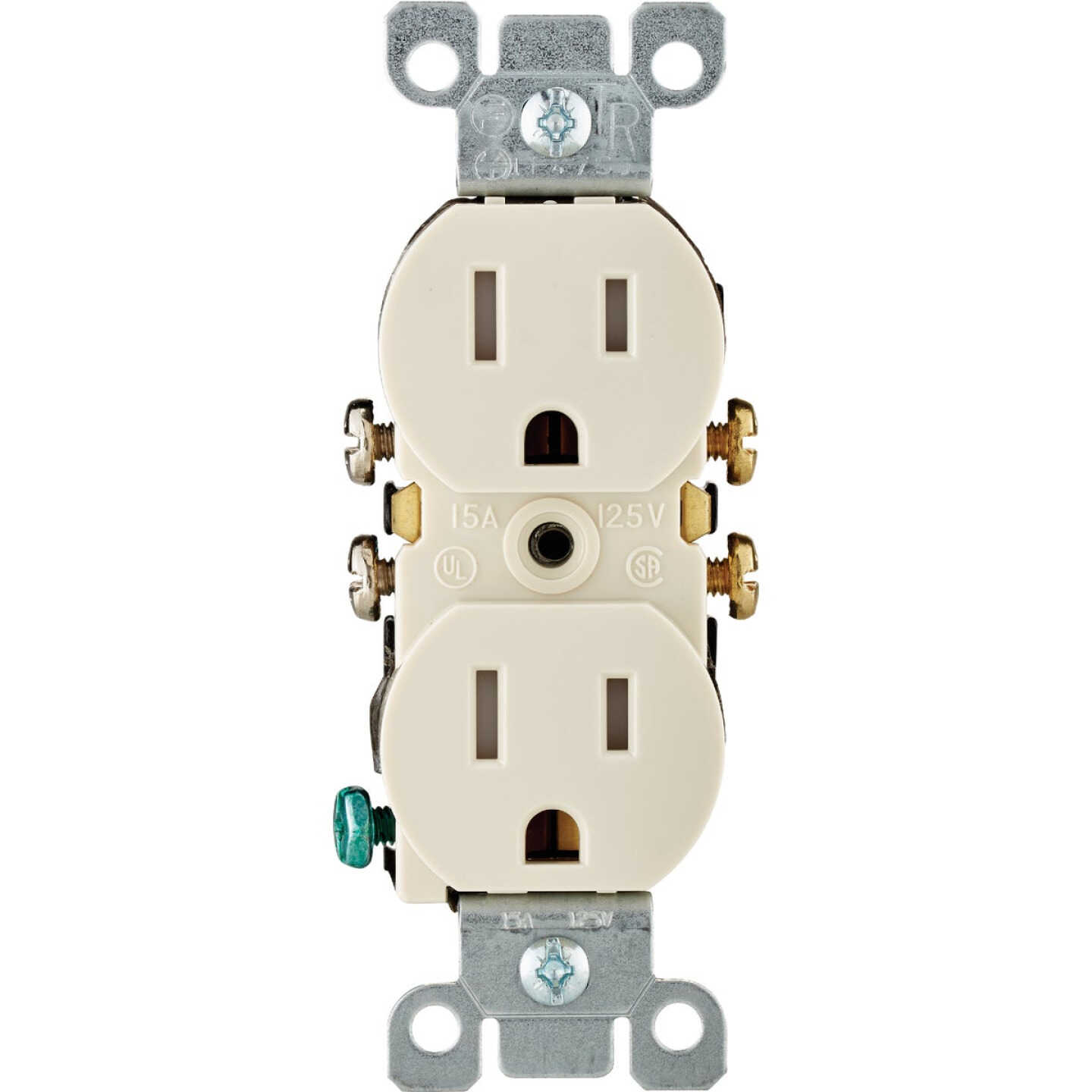 Leviton 15A Light Almond Tamper Resistant 5-15R Duplex Outlet (10-Pack) Image 1