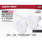Satco 4 In. 500 Lm. 8.5W Retrofit White LED CCT-Selectable Recessed Light Kit (2-Pack) Image 4