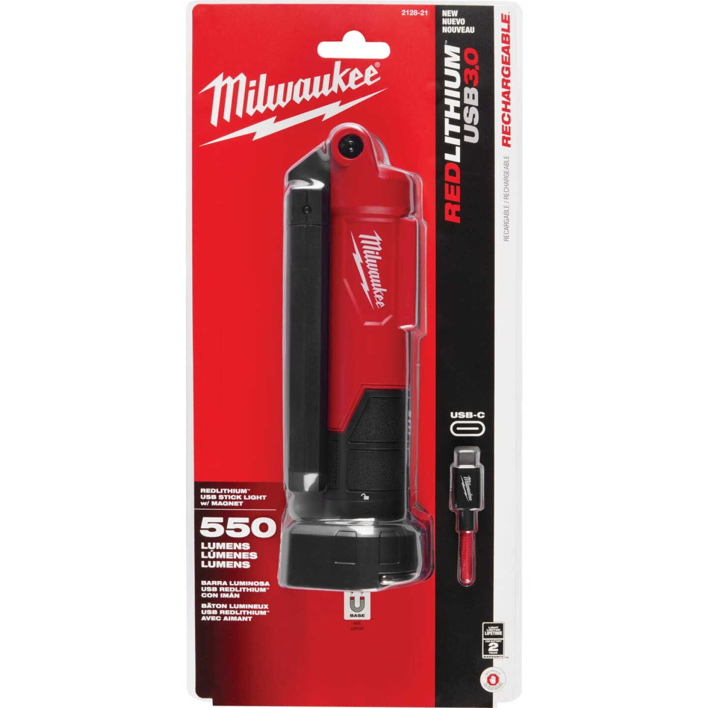 Milwaukee REDLITHIUM 550 Lm. LED USB Stick Light with Magnet Image 8