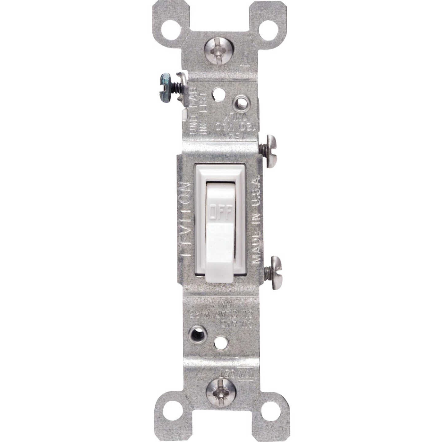 Do it Residential Grade 15 Amp Toggle Single Pole Switch, White Image 1