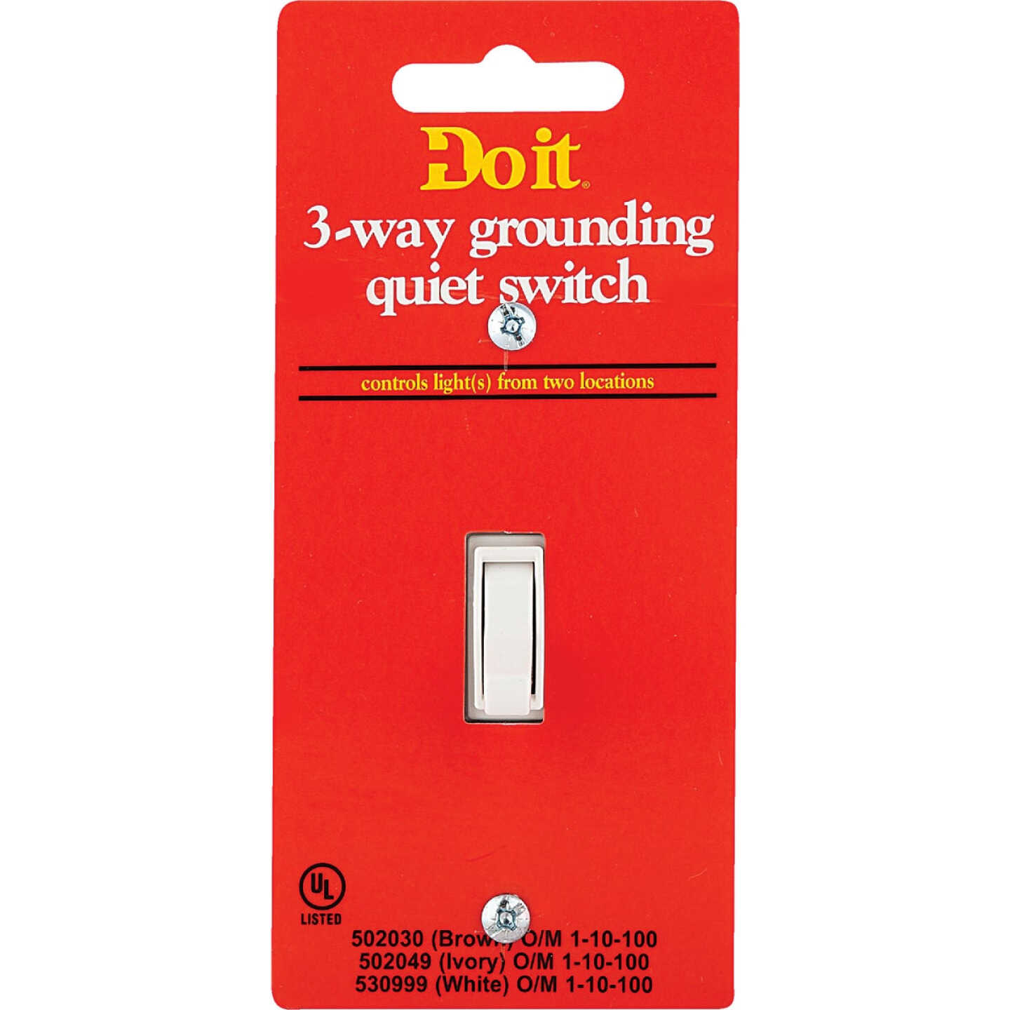 Do it White 15A Grounding Quiet 3-Way Switch Image 2