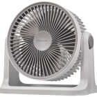 Denali Aire 8 In. Stepless Speed White USB Rechargeable Table Fan Image 1