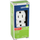 Leviton 15A White Commercial Grade 5-15R Duplex Outlet Image 2