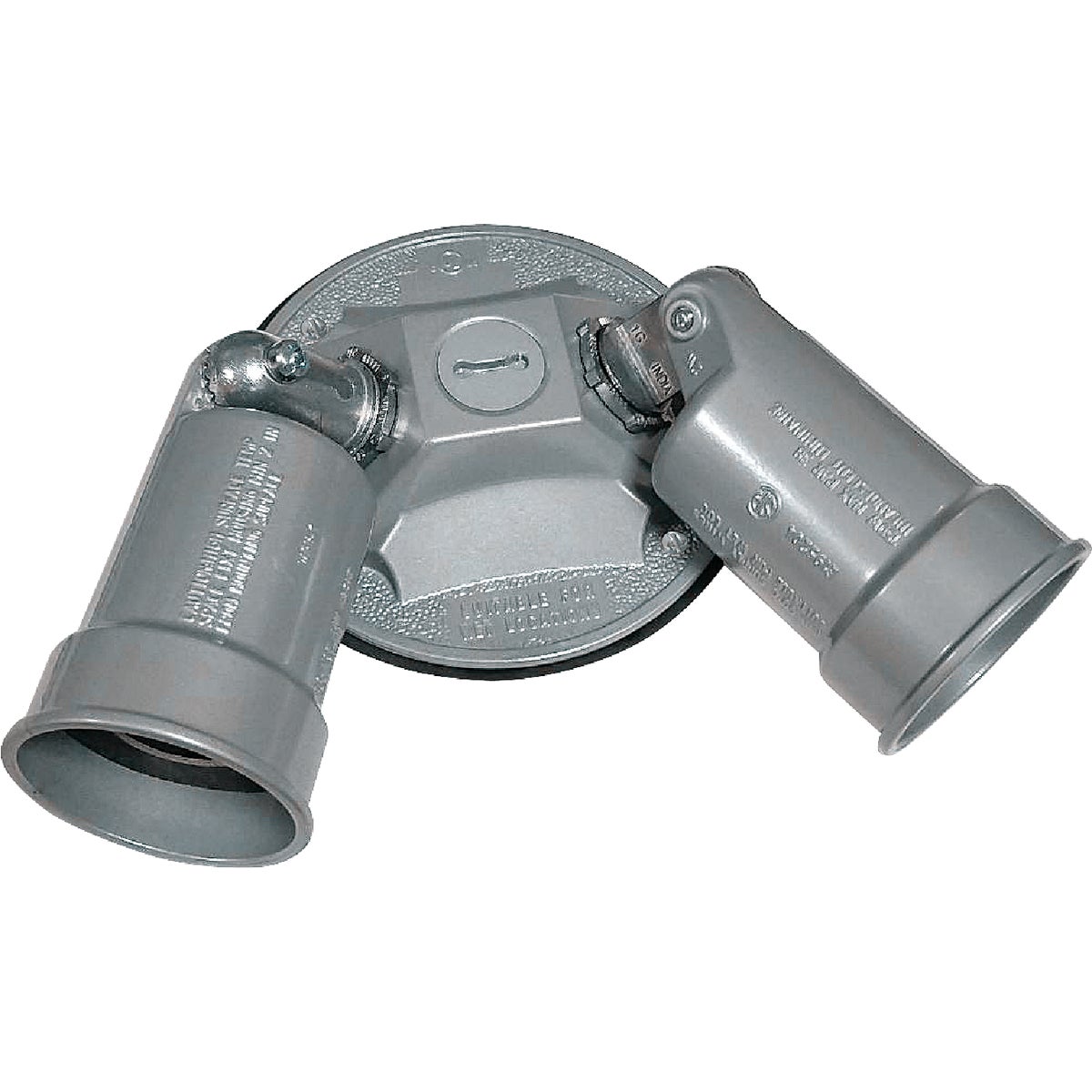 Southwire PAR38 2-Head Round Gray Weatherproof Lamp Holder