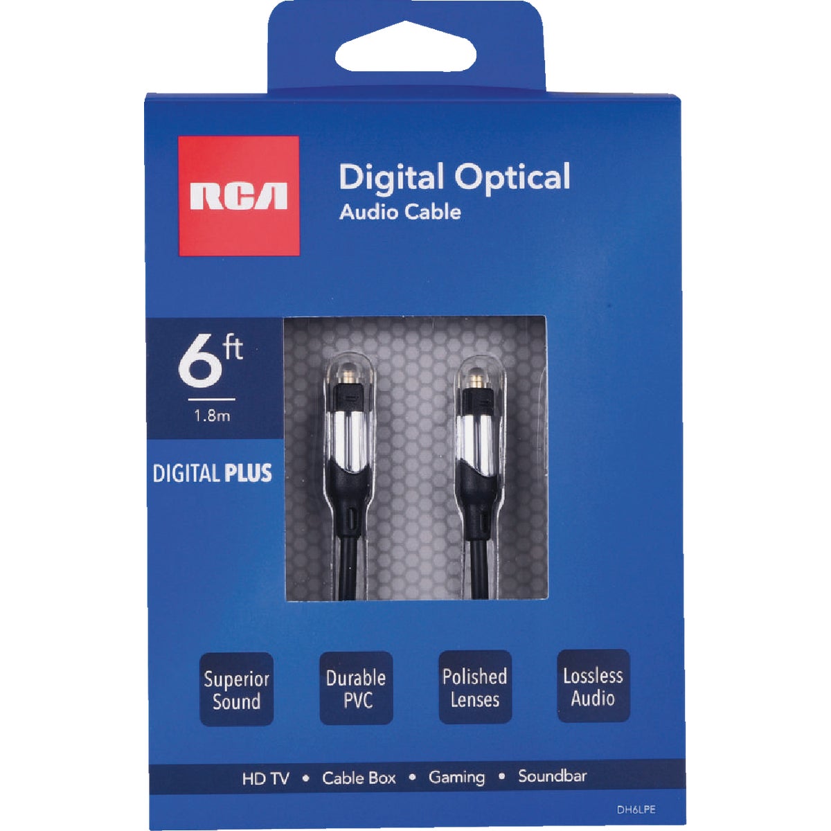 RCA 6 Ft. Gray Audio Optical Cable