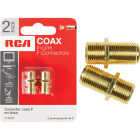 RCA In-Line Feed-Through Coax Connector (2-Pack) Image 1