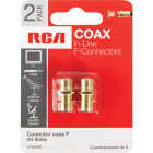 RCA In-Line Feed-Through Coax Connector (2-Pack) Image 2