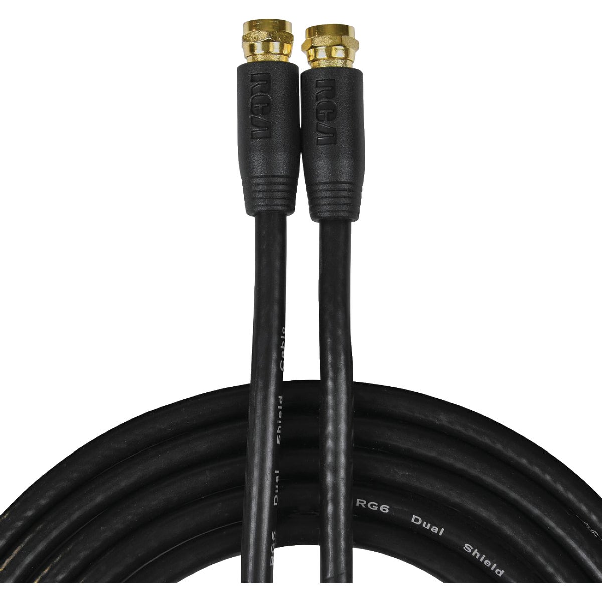 RCA 6 Ft. Black Digital RG6 Coaxial Cable Image 2