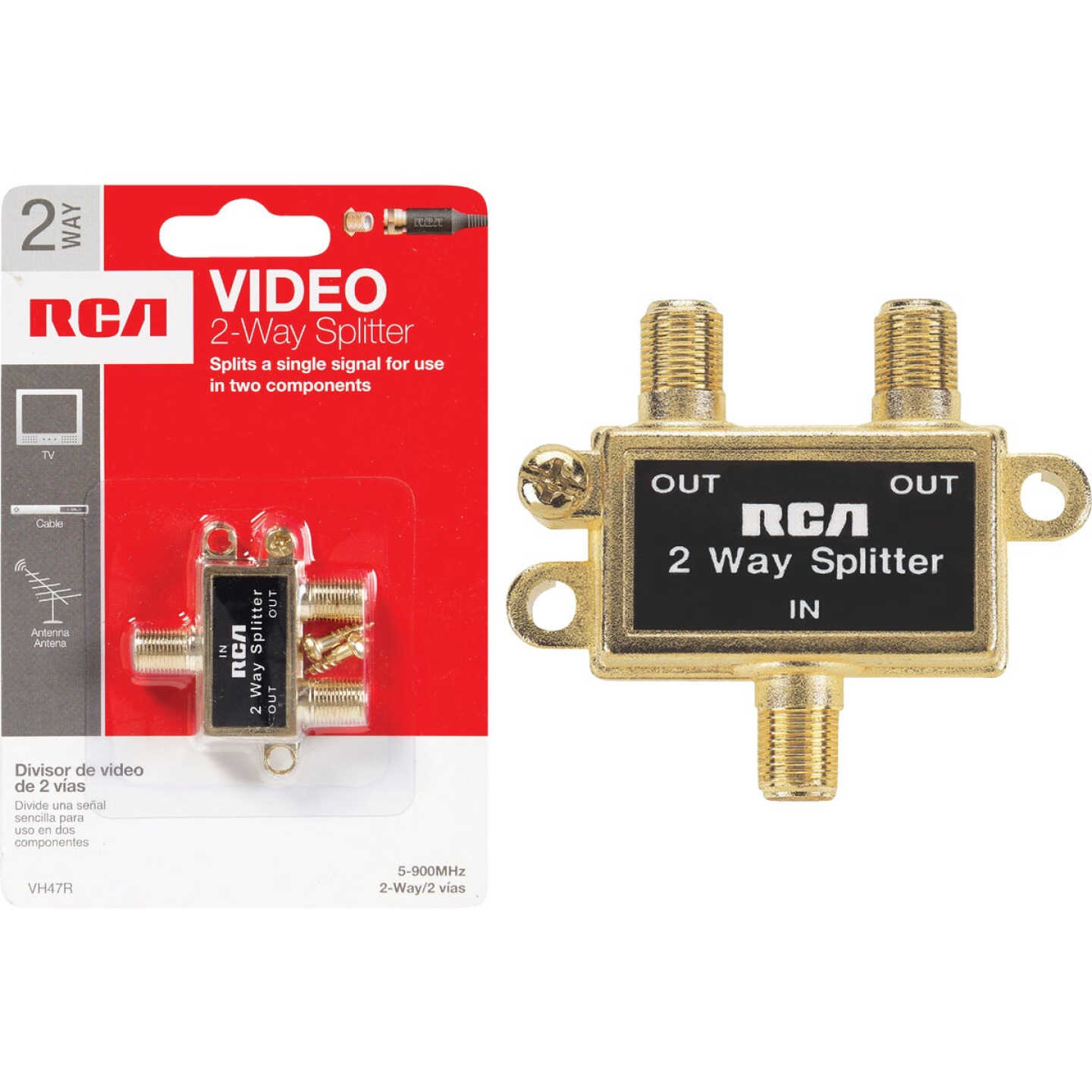 RCA 2-Way Coaxial Splitter Image 1