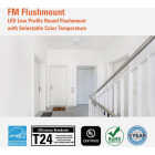 Halo 11 In. CCT LED Low Profile Round Flush Mount Ceiling Light Fixture Image 3
