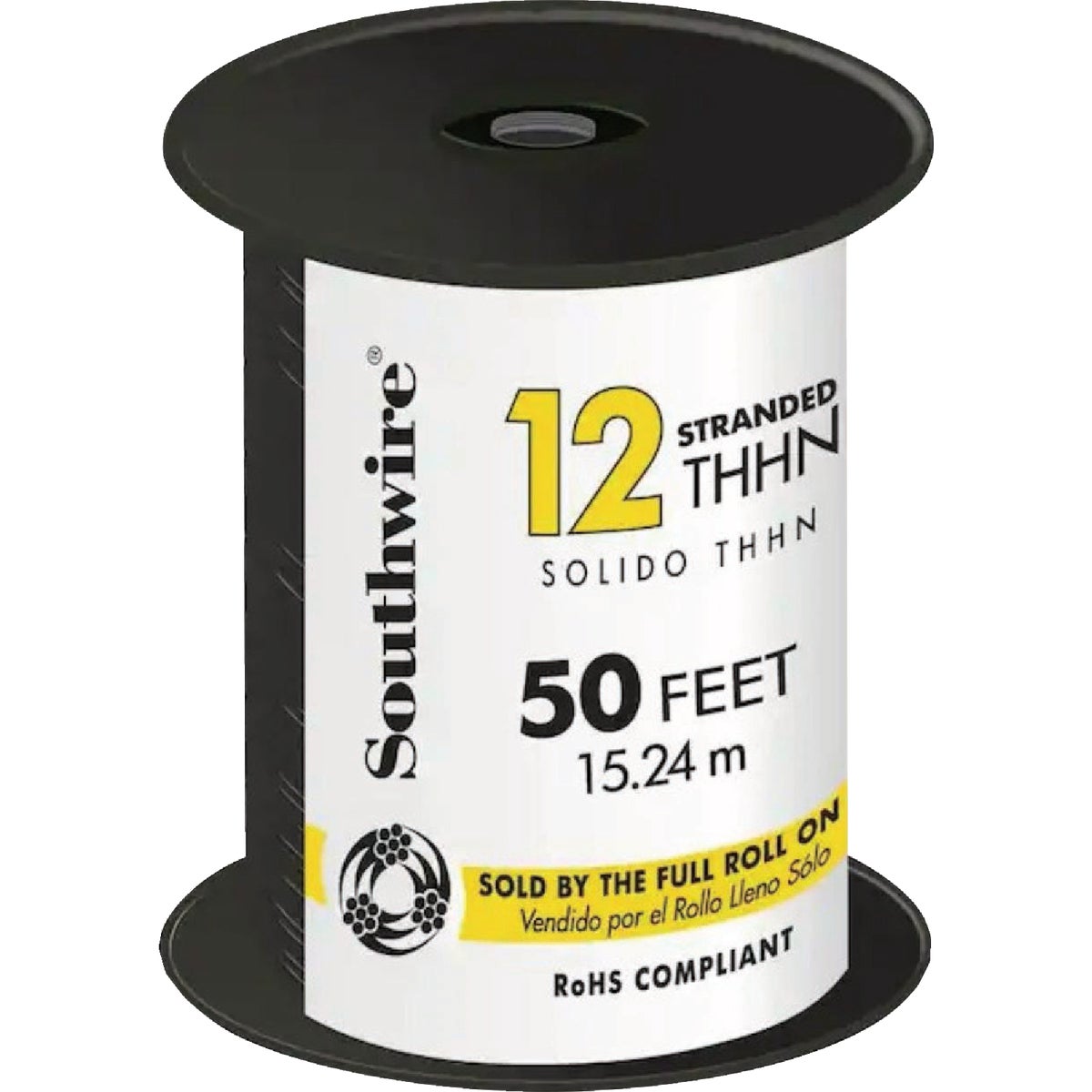 Southwire SIMpull 50 Ft. 12 AWG Stranded Black THHN Electrical Wire