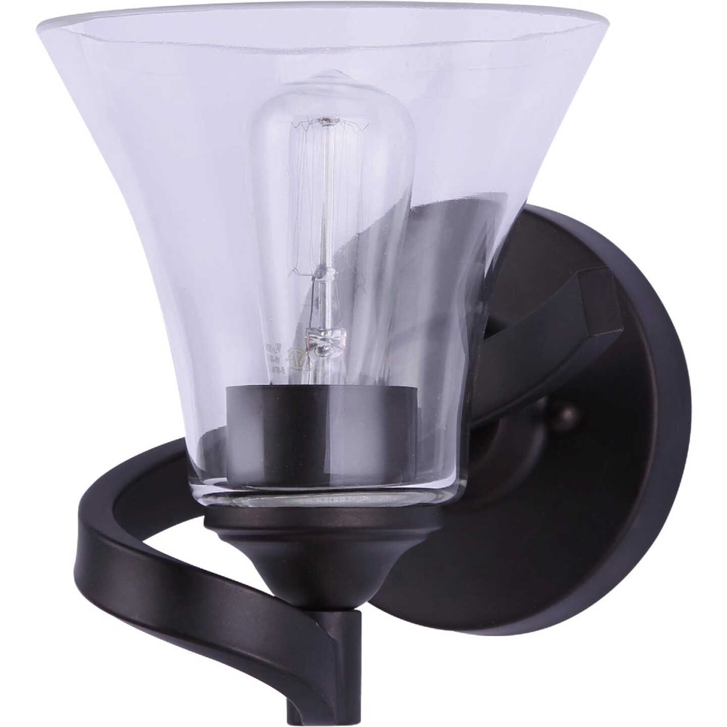 Home Impressions 1-Bulb Oil Rubbed Bronze Vanity Light Fixture with Easy Connect Image 1