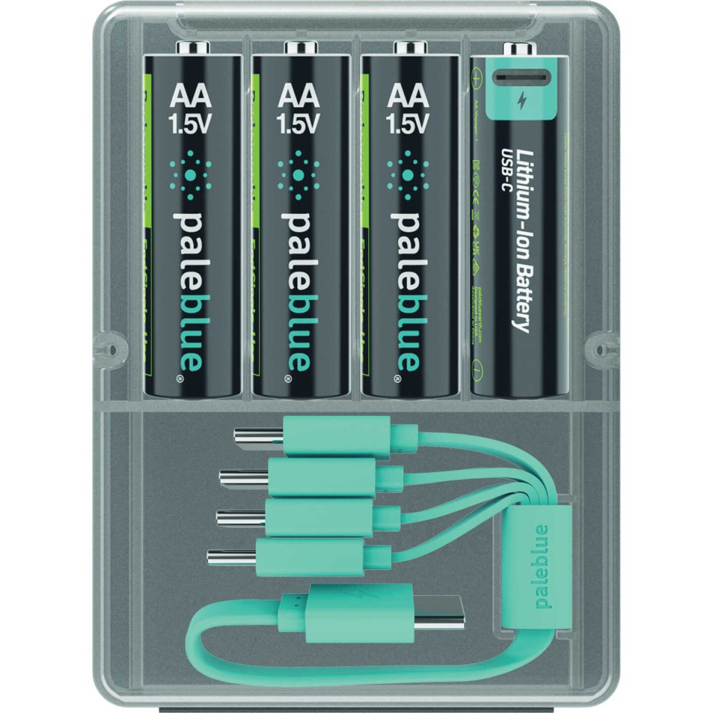 Paleblue AA Lithium-Ion Rechargeable Battery (4-Pack) Image 1
