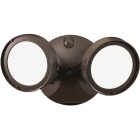 Halo Lumen Selectable Bronze Twin Head LED Floodlight Fixture Image 1