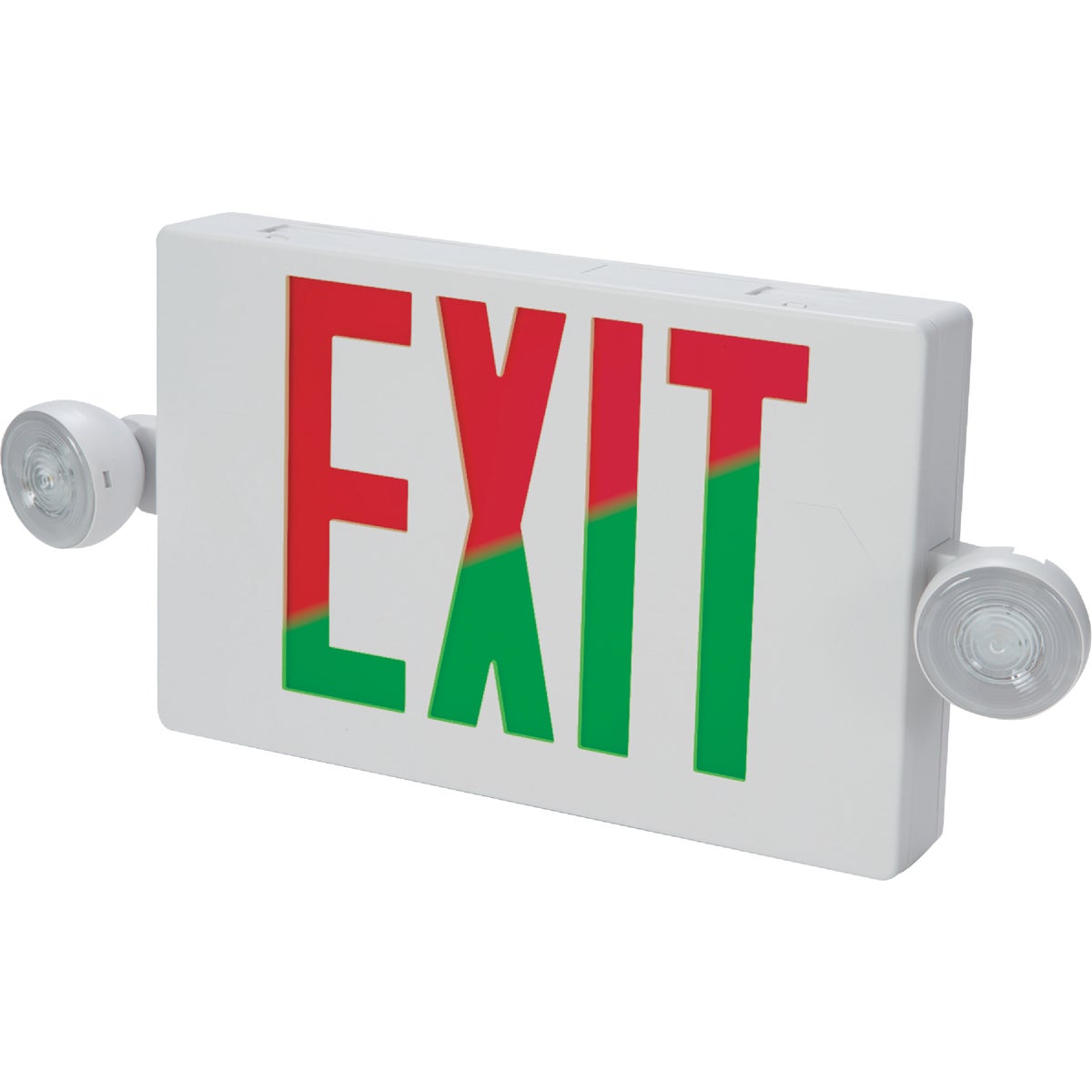 Sure-Lites Red/Green Selectable Lettering Polycarbonate LED Emergency Light & Exit Sign