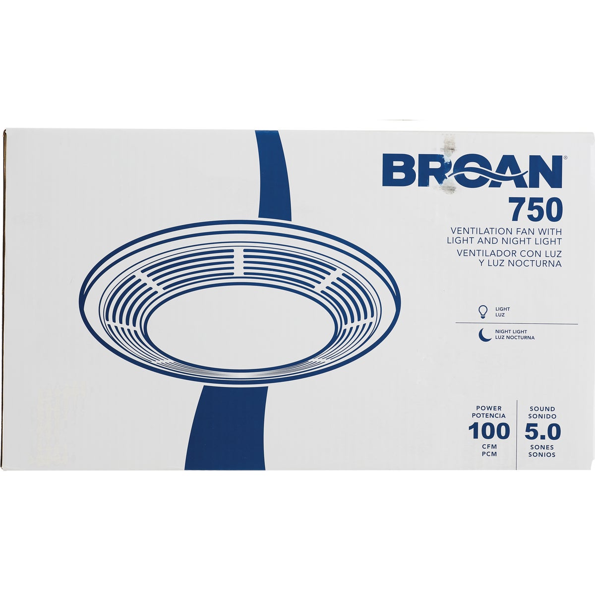 Broan-NuTone 100 CFM 5.0 Sones 120V Bath Exhaust Fan with Light Image 2