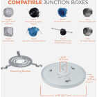 Halo 18 In. CCT & Lumen Selectable LED Round Disc Surface Mount Downlight Image 5