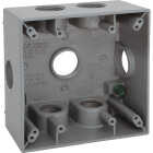 Southwire 2-Gang 1/2 In. 7-Hole Side-Hole Gray Weatherproof Junction Box Image 1
