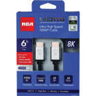 RCA 6 Ft. Black 8K Ultra High Speed HDMI Cable Image 1