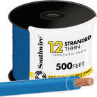 Southwire 500 Ft. 12 AWG Stranded Blue THHN Electrical Wire Image 1