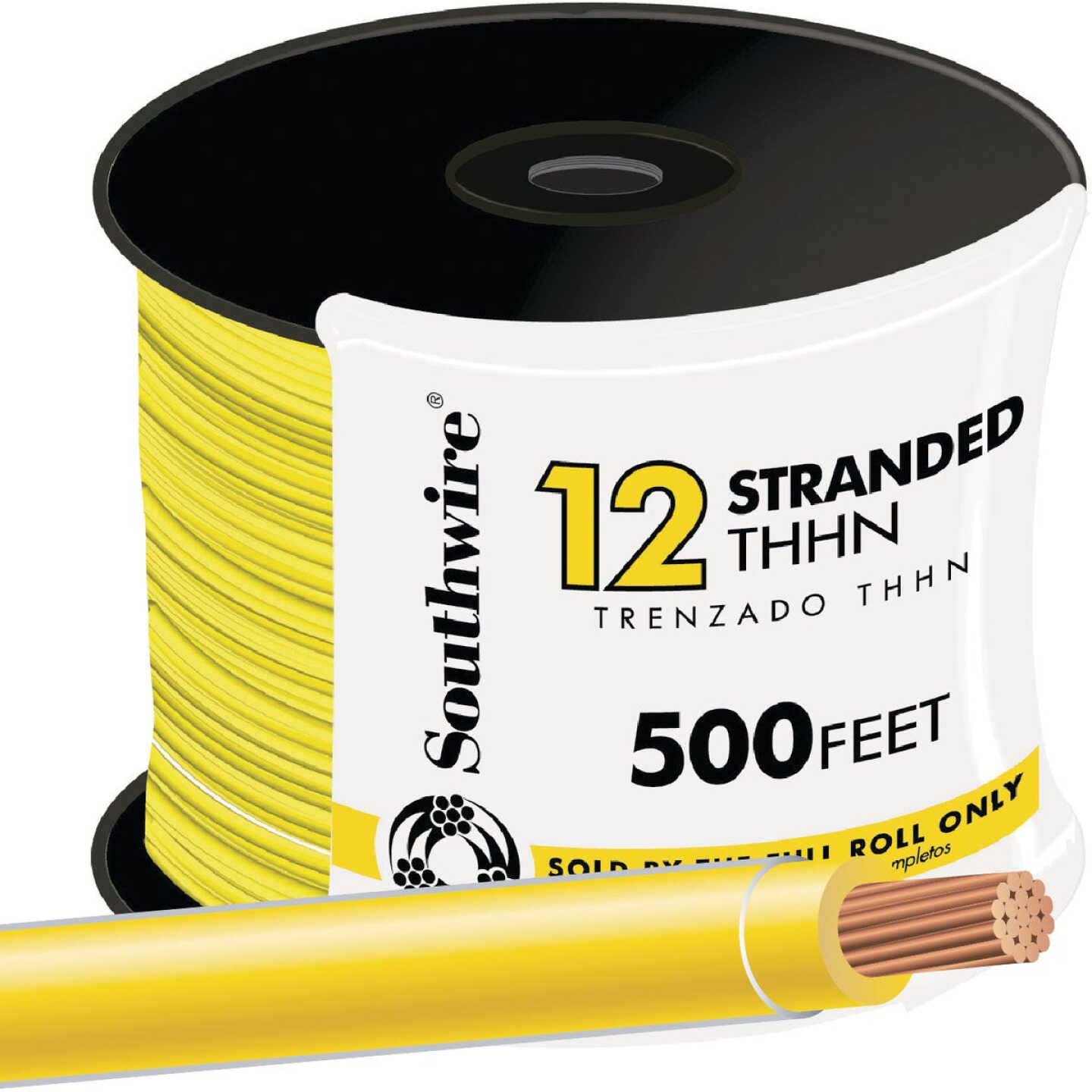 Southwire 500 Ft. 12 AWG Stranded Yellow THHN Electrical Wire Image 1