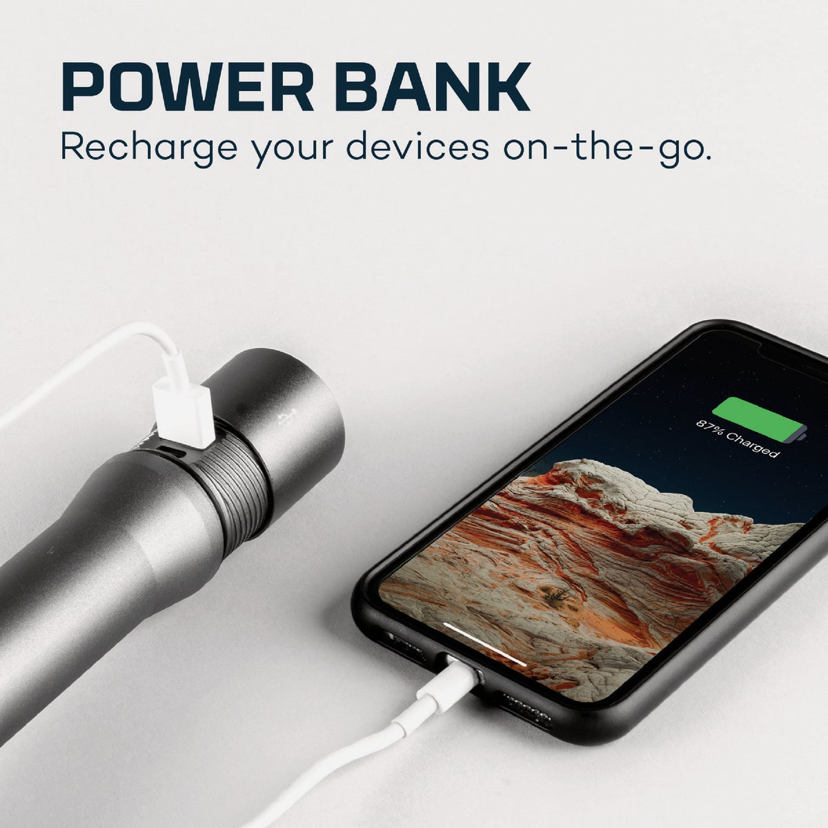 Nebo DaVinci LED Rechargeable Flashlight with Power Bank Image 3