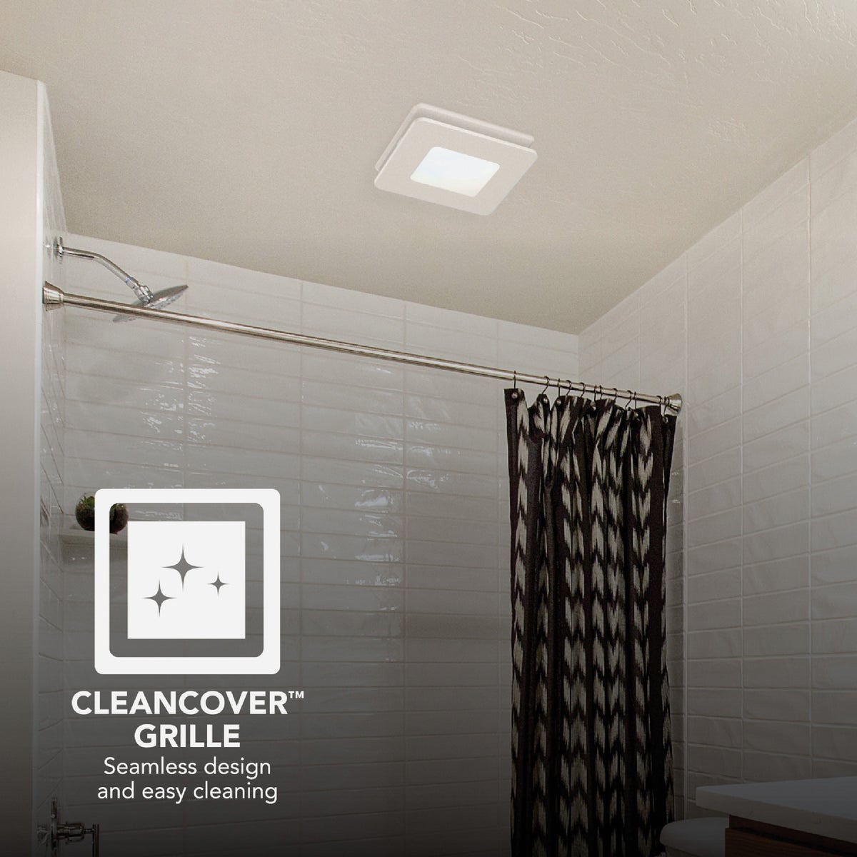 Broan-NuTone Roomside Series 80 CFM 1.5 Sones Bath Exhaust Fan with LED Light Image 3