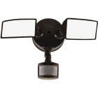 Halo Lumen Selectable Bronze Square Head Motion Activated LED Floodlight Fixture Image 1