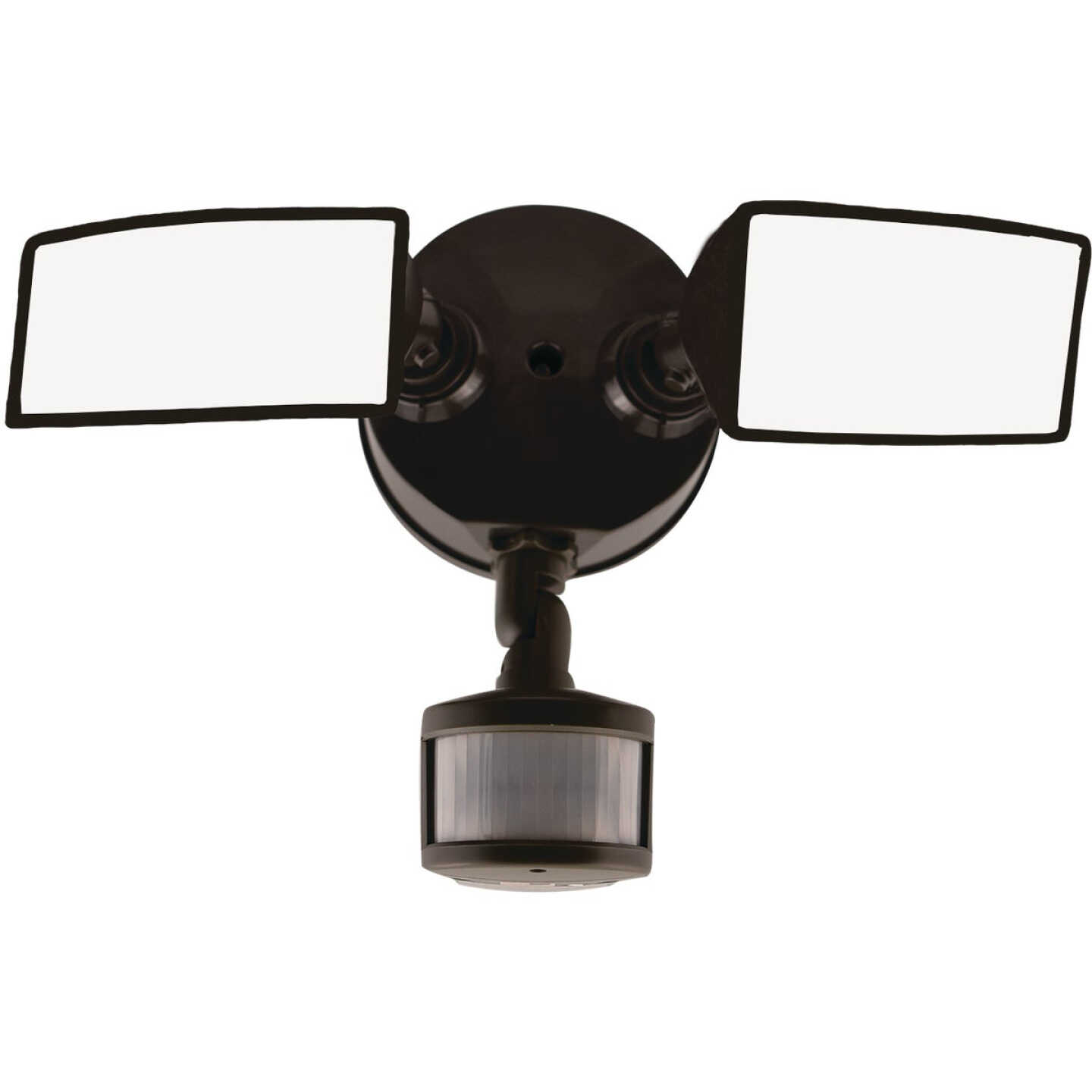 Halo Lumen Selectable Bronze Square Head Motion Activated LED Floodlight Fixture Image 1