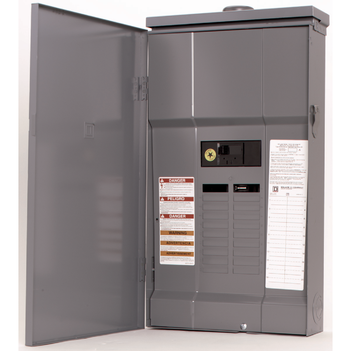 Square D QO 200A 30-Space 40-Circuit Raintight Main Breaker Plug-on Neutral Load Center Image 1