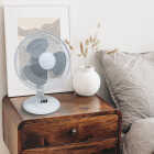 Denali Aire 16 In. White 3-Speed Oscillating Table Fan Image 2