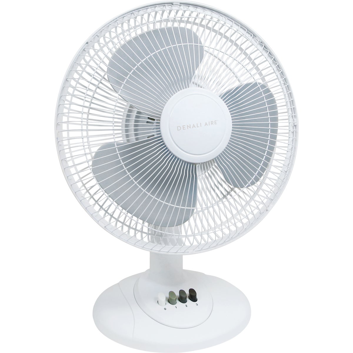 Denali Aire 16 In. White 3-Speed Oscillating Table Fan