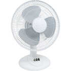 Denali Aire 16 In. White 3-Speed Oscillating Table Fan Image 1