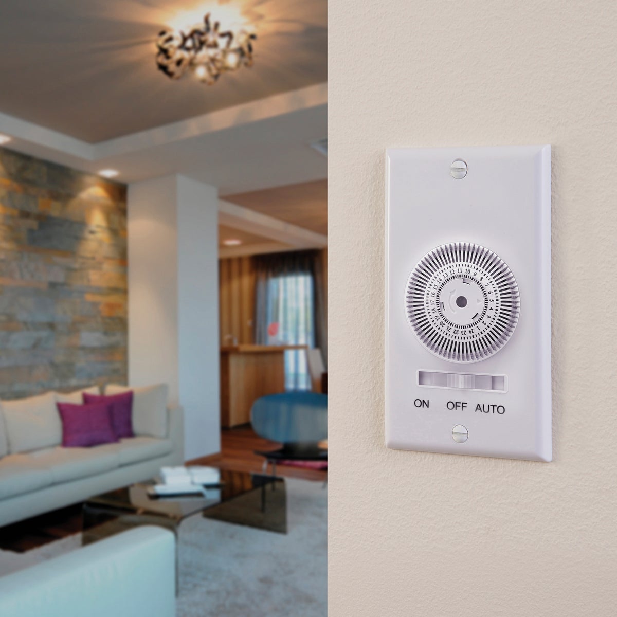 Prime 125V 24 Hr. In-Wall Mechanical Timer Image 2