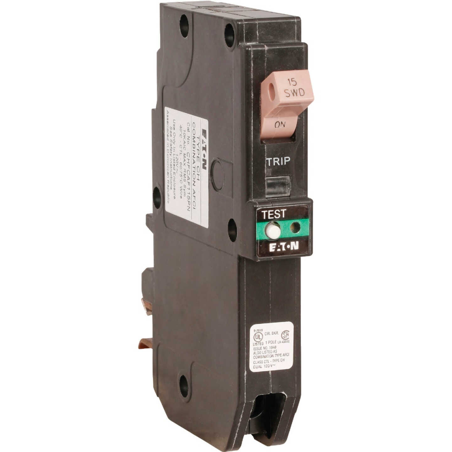 Eaton CH 15A Single-Pole AFCI Circuit Breaker Image 1